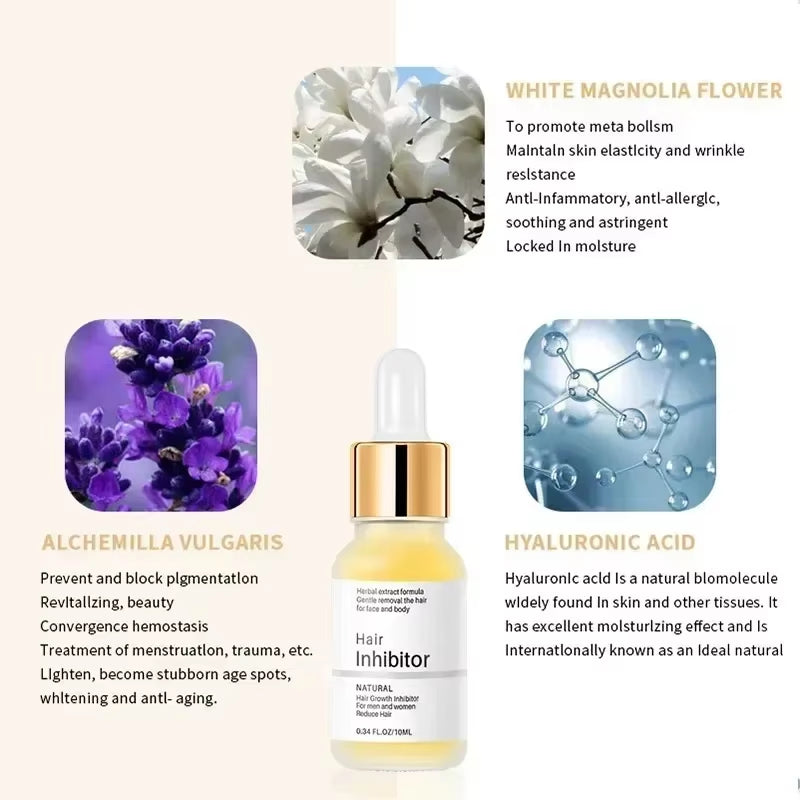 Permanent Hair Inhibition Serum Painless Hair Remover Armpit Legs Arms Hair Growth Inhibitor Beauty Skin Care Body Essential Oil